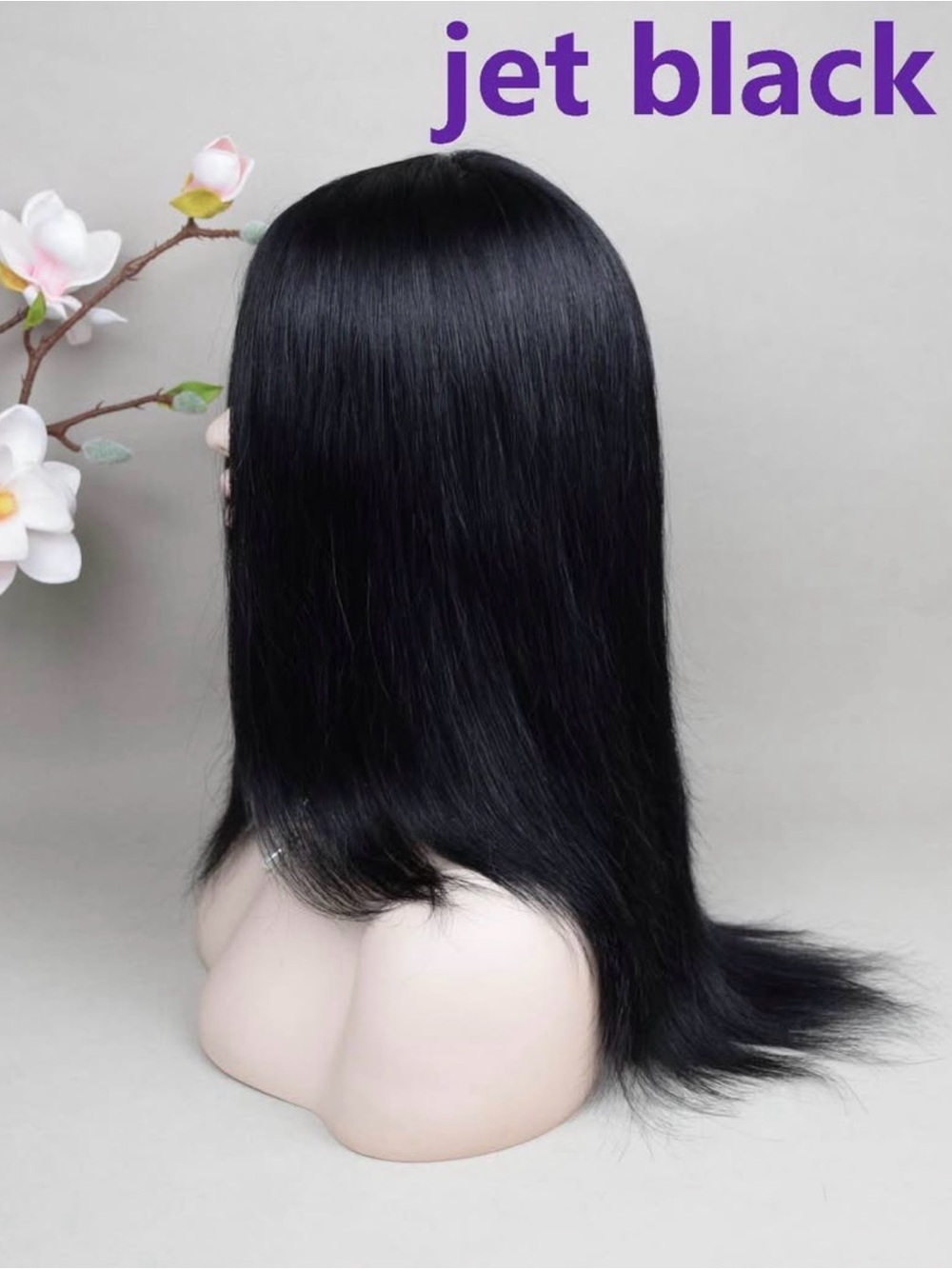 Jet Black Women’s Straight Wig - Sleek Natural Finish Human Hair